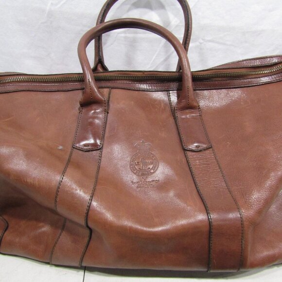 Ralph Lauren Brown Leather Duffle Bag - Picture 1 of 7